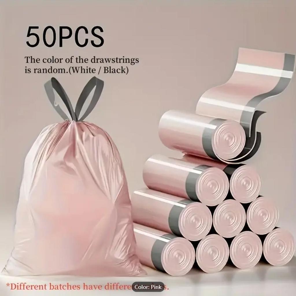 Прочные пакеты для мусора на шнурке объемом 4 галлона - Толстые, устойчивые к разрывам, большого размера для бытового использования