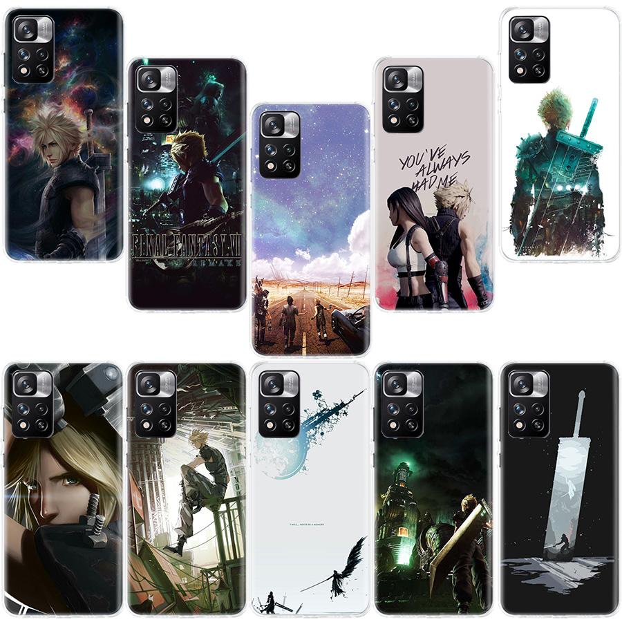 Чехол для телефона Final Fantasy VII для Xiaomi Redmi Note 14 13 Pro Plus 5G Чехол 13C 14C 12 12C 9 9T 9C 10 10C 8 7 6 10A 9A Pro Coque