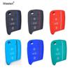 3 Button Silicone Car Key Cover Case for VW Golf 7 Mk7 Skoda Octavia A7 Key Portect Case