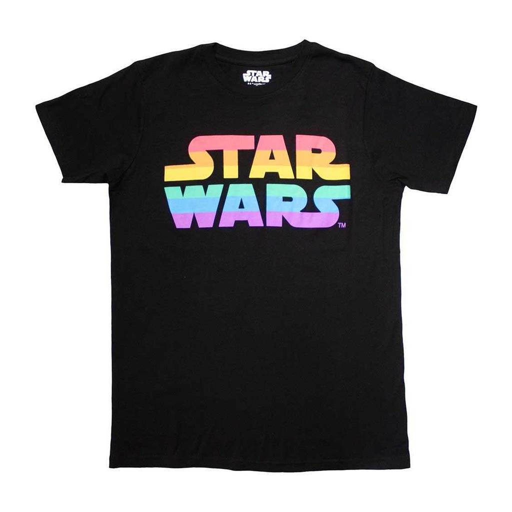 STAR WARS Футболка унисекс для взрослых с радужным логотипом