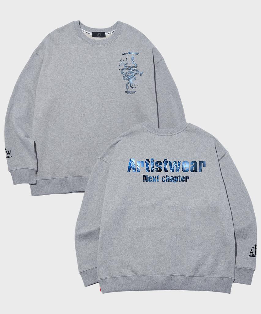 ARTISTWEAR [Atw] Синий свитшот со змеей