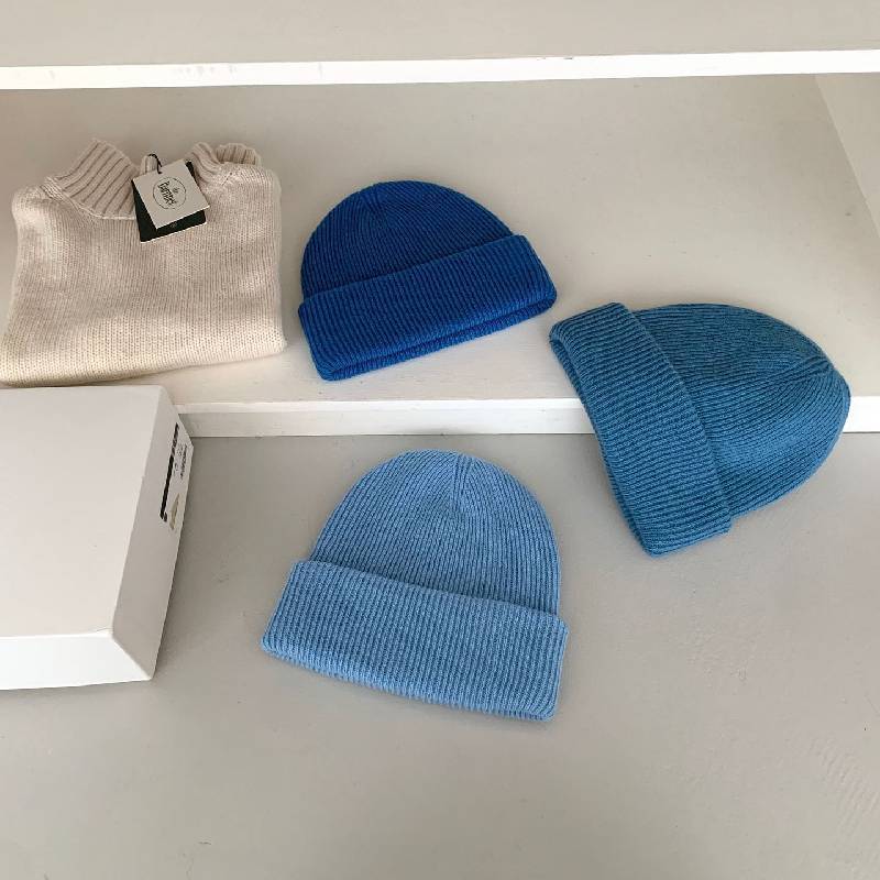 Women Pure Wool Knit Hat With Double Layer Warmth For Winter Casual Wear