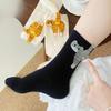Cute Cat Socks with Fuzzy Balls Cotton Novelty Funny Animal Fun Crew Socks for Women