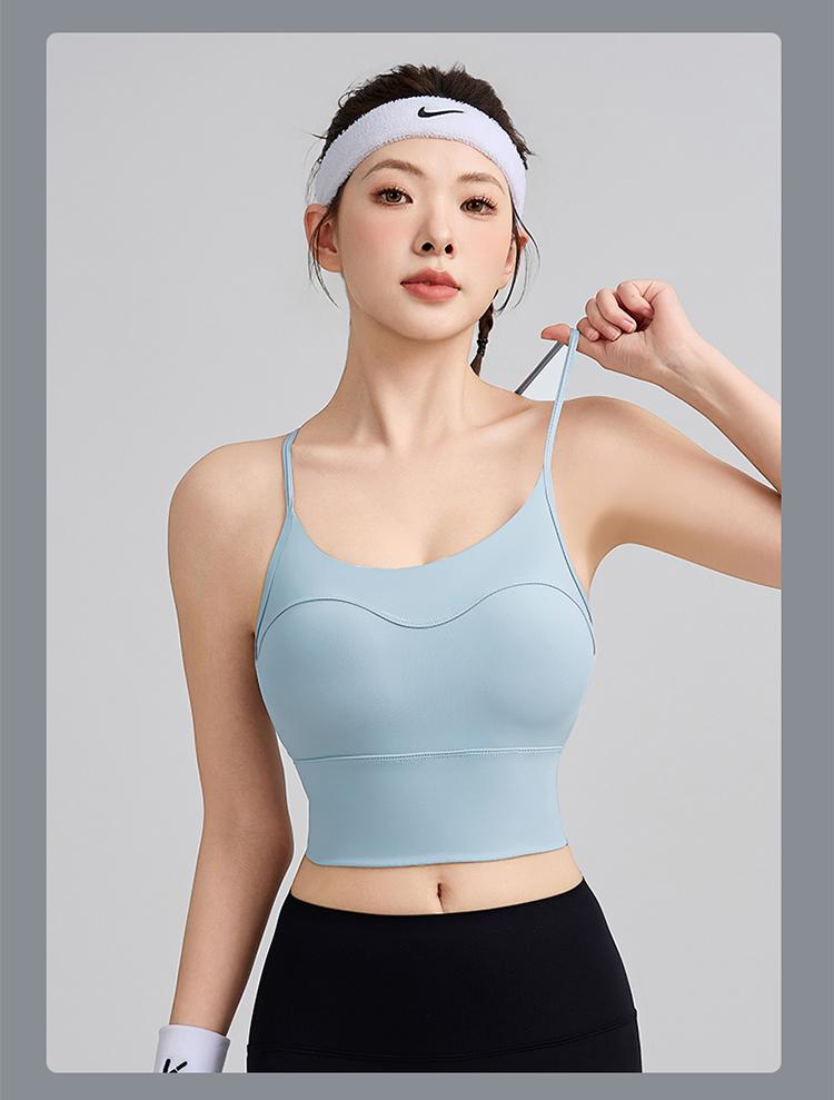 Fitness bra with stable strength, shock resistance, no running cup, skin friendly, and no constraints