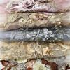 Sequin DIY Wedding 3D Appliques Patch Embroidery Applique Flowers Beaded Fabrics Lace Fabrics