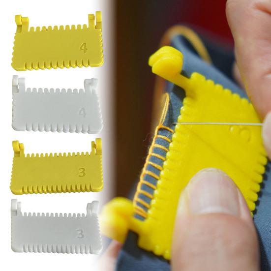 4Pcs/Set Clip-on Stitch Guide Edge Stitch Lock And Sewing Gauge Seam Guide Ruler Edge Sewing Lockranding Tool for Quilting Hemming Straight Stitches