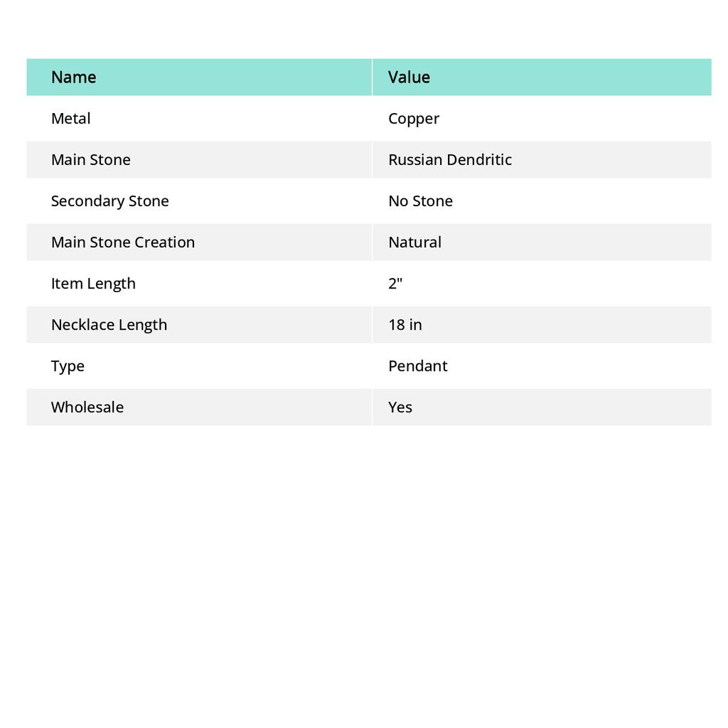 Подвеска из медной проволоки из натурального русского дендритного камня ручной работы 2 J0b65