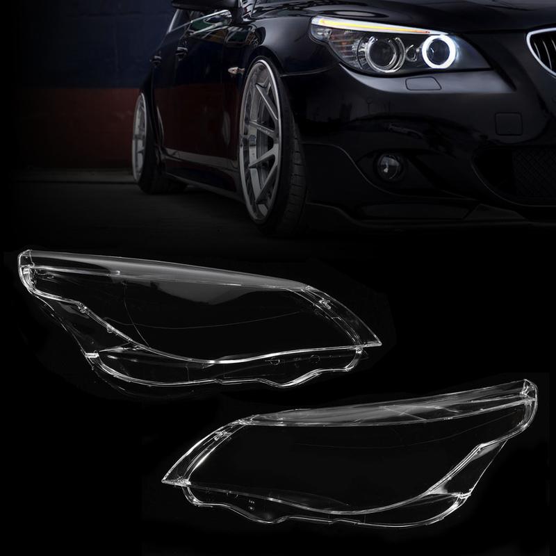 Прозрачная крышка передней фары автомобиля для BMW 5 серии E60 E61 525i 530i 545i 550i 2003-2010 Корпус фары Стеклянная крышка Абажур