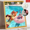 Disney Жемчужная Живопись Зверополис Ручная Работа DIY Жемчужные Камни Картины Поделки Особая Форма Домашнее Украшение Стен