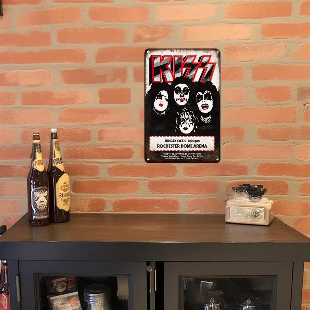 Винтажная классика Рок-группа Искусство Металлический постер Жестяная вывеска Музыкальный бар Паб Клуб Ретро Мужская пещера Гостиная Мастерская Декоративные таблички