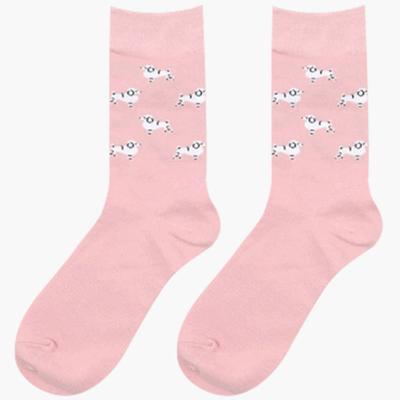 Носки унисекс с щенячьим узором UNBDAY - Розовые