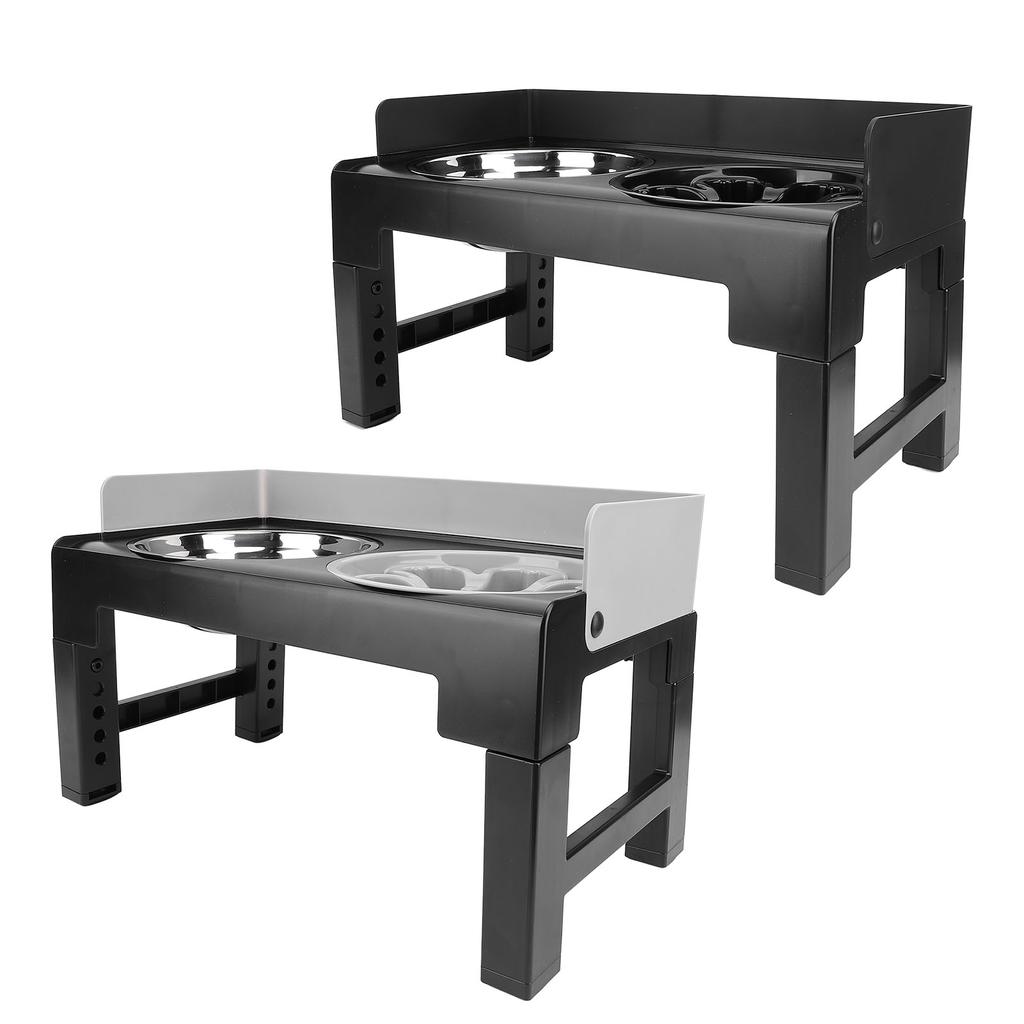 Миска для домашних животных с регулируемой высотой, защита шеи, прочная конструкция из нержавеющей стали для средних и больших размеров