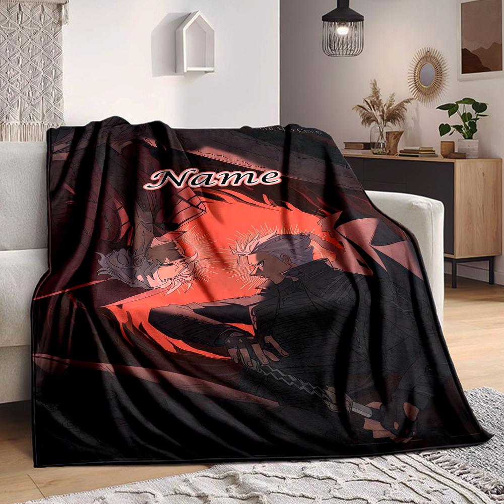 Custom 1pc Devil May Cry Artwork Blanket, Soft And Comfortable Blanket, Casual Warm, Camping Travel Blanket, Birthday Gift Q91232
