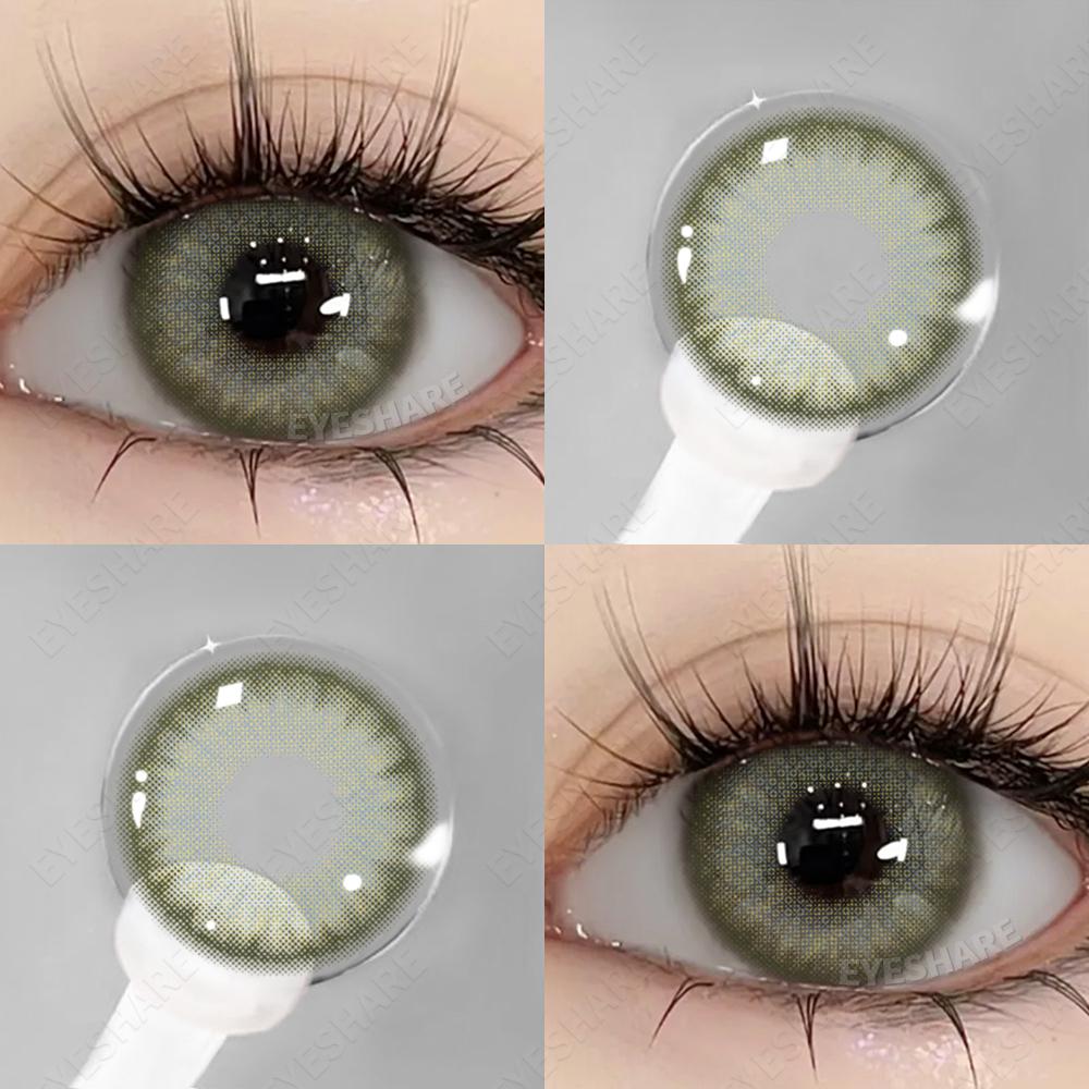 Eyeshare Модные цветные контактные линзы 1 пара сапфировых контактных линз Новые контактные линзы Коричневые линзы Серо-белые линзы Зеленые бьюти-линзы