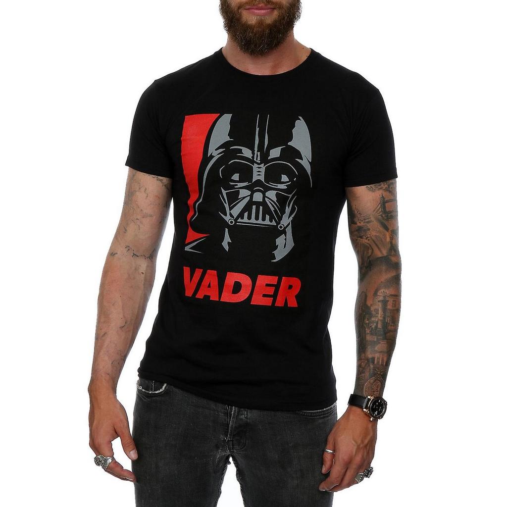 STAR WARS Мужская хлопковая футболка с плакатом Дарта Вейдера