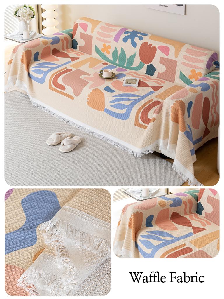 YanYangTian синельное полотенце для дивана для гостиной, украшение для дома во французском стиле, чехол для дивана, чехол для дивана, вафельная подушка с кисточками