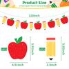 Back To School Decor Kit With Banner Flags Classroom Wall Bus Pencil Theme Party Supplies Kids