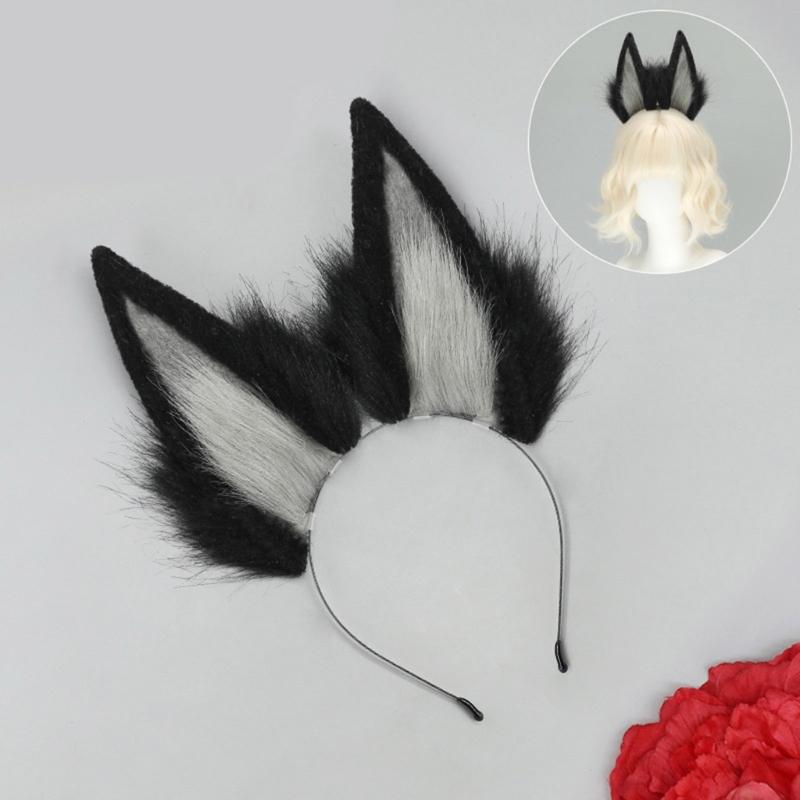 Animal Ears Headdress Soft Plush Hair Accessory Headwear For Cosplay Costume Party And Anime Theme Event