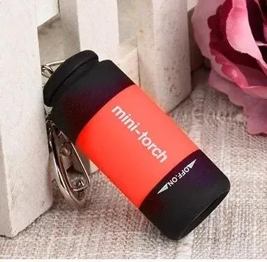Светодиодный микрокарманный фонарик Портативный USB перезаряжаемый фонарик-брелок Водонепроницаемый Домашний Уличный Походный Кемпинговый Фонарик