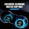 Colorful Water Cup Mat Ambient Light USB Charging Non-Slip Coaster For Opel Corsa Mokka Astra Cascada Adam Insignia Meriva