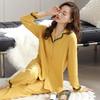Women's Cotton Pajama Set - Cardigan, Long Sleeve, Long Pants for Spring & Autumn - Casual Youth Outdoor & Homewear