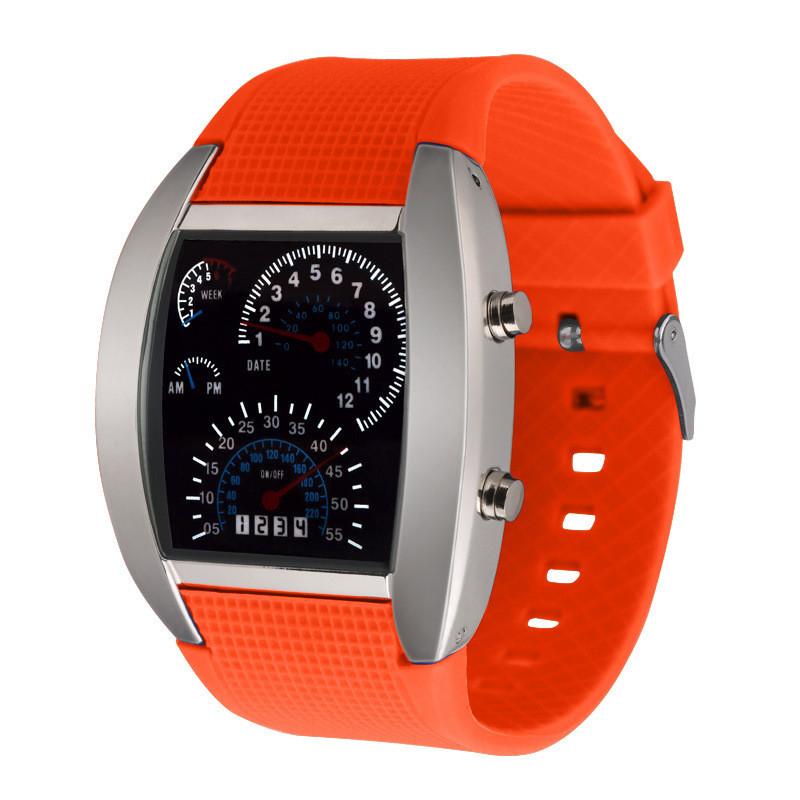 Airplane Led Sports Watch With Calendar And Night Glow For Men Active Lifestyle