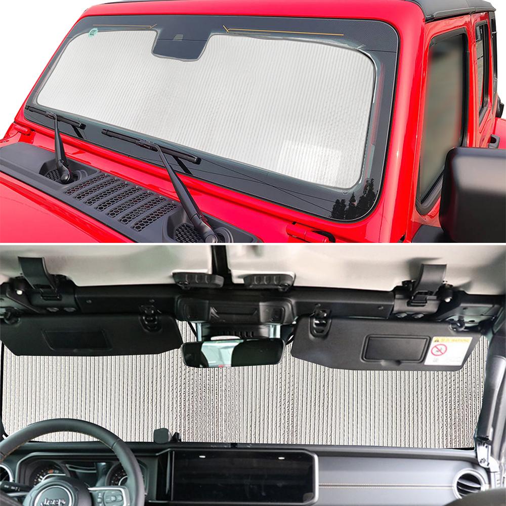 Солнцезащитная шторка на лобовое стекло, сетка на окна, москитная сетка для Jeep Wrangler JL Gladiator JT 2025-2026, аксессуары для защиты салона