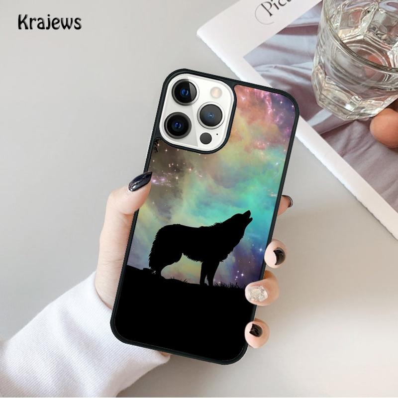 Животное Волк Воет Чехол для Телефона Для iPhone 17 Air 16 15 14 Max Plus 11 12 13 Pro Max Чехол для Телефона coque