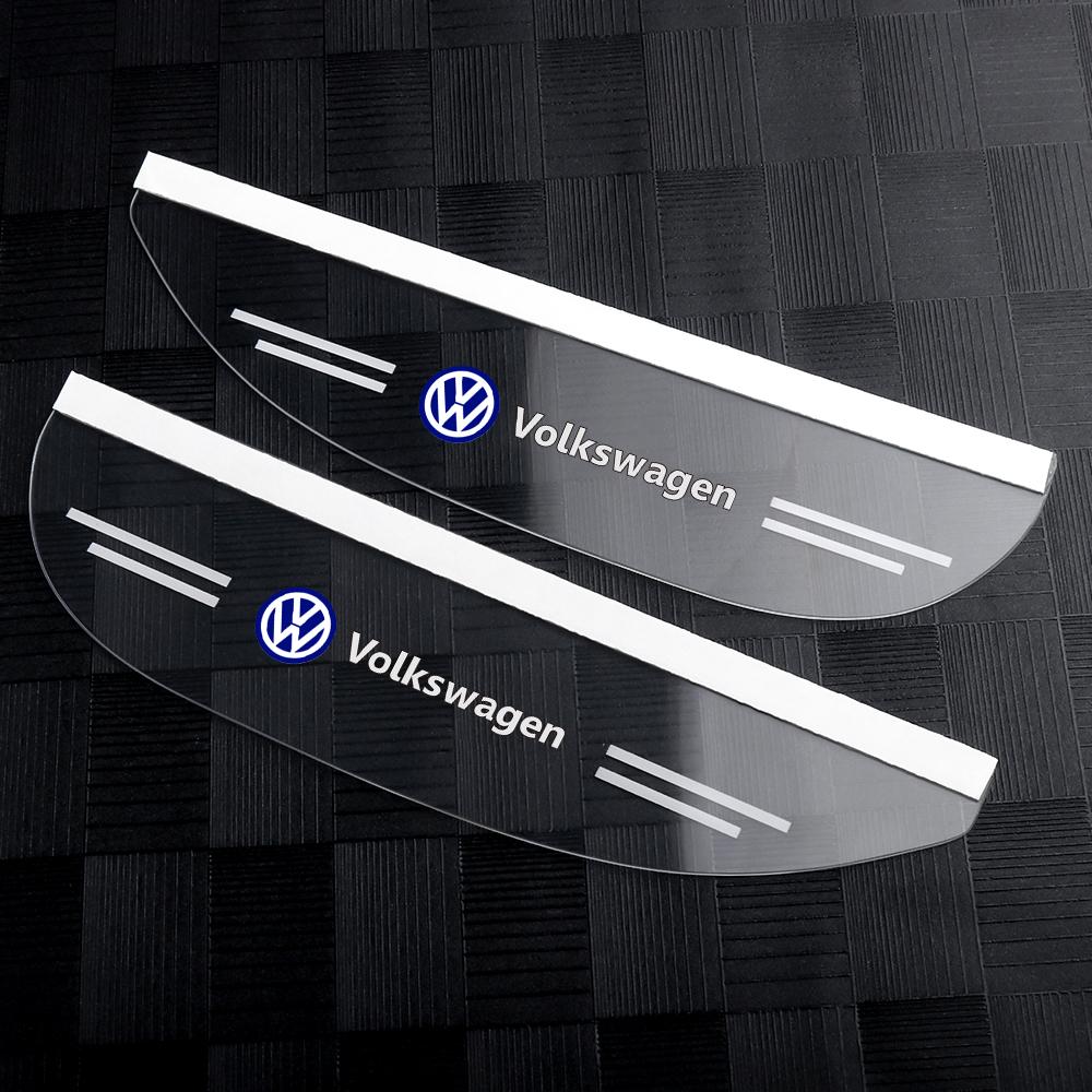 BIG1 2PCS Car Rearview Mirror Rain Eyebrow Shield For Volkswagen VW Polo Sharan Golf Scirocco Touran Tcross Tiguan GTI B6 Accessories