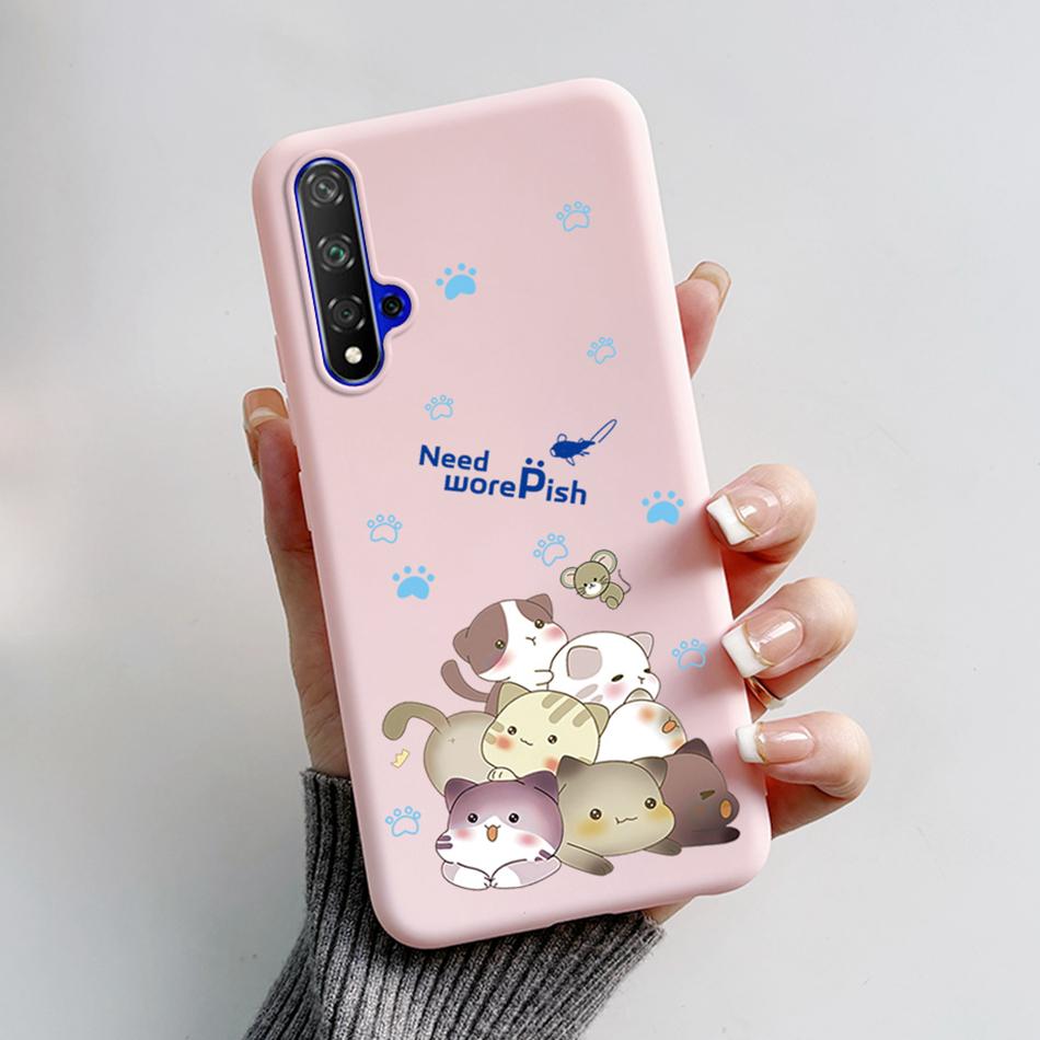 For Huawei Nova 5T Case Honor 20 YAL-L21 Cartoon Frog Cover Soft Silicone Phone Case For Huawei Nova 5T Nova5T Honor20 Fundas