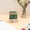 Notakia Perpetual Calendar, Wooden Calendar for Home Office Desk Accessories Vintage Wood Block Calendar(Green)