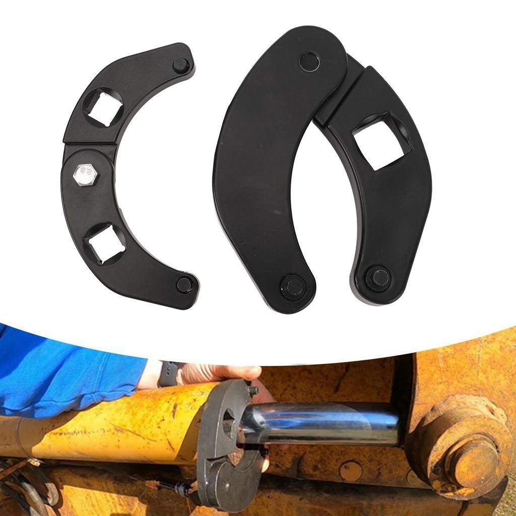 1266 Adjustable Gland Nut Wrench 7463 Hydraulic Cylinder Spanner Sturdy Steel Easy To Use for Farm and Construction Equipment