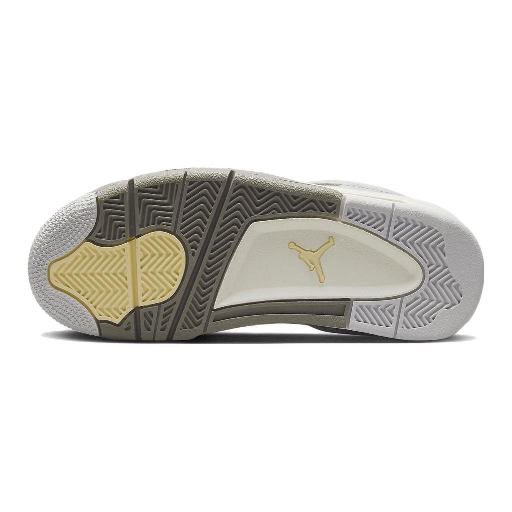 Детские кроссовки Air Jordan 4 Retro SE Craft GS Photon Dust серые бледно-ванильные с белым DV2262-021