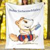 Bobo Theme Printed Blanket Perfect For Couch Bed Travel Outdoor Use Machine Washable Cozy Durable