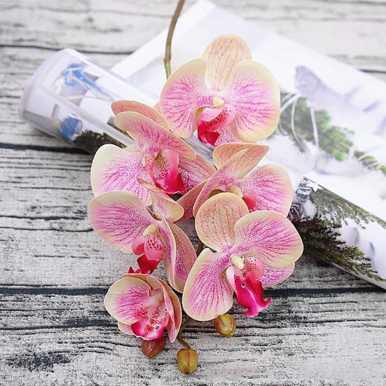 1 шт. 6 головок искусственная бабочка орхидея шелковый цветок домашний декор для свадебной вечеринки