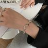 Wave Oval Bracelet for Women Men Thai Silver Irregular Interlock Adjustable Bracelet 2022 New