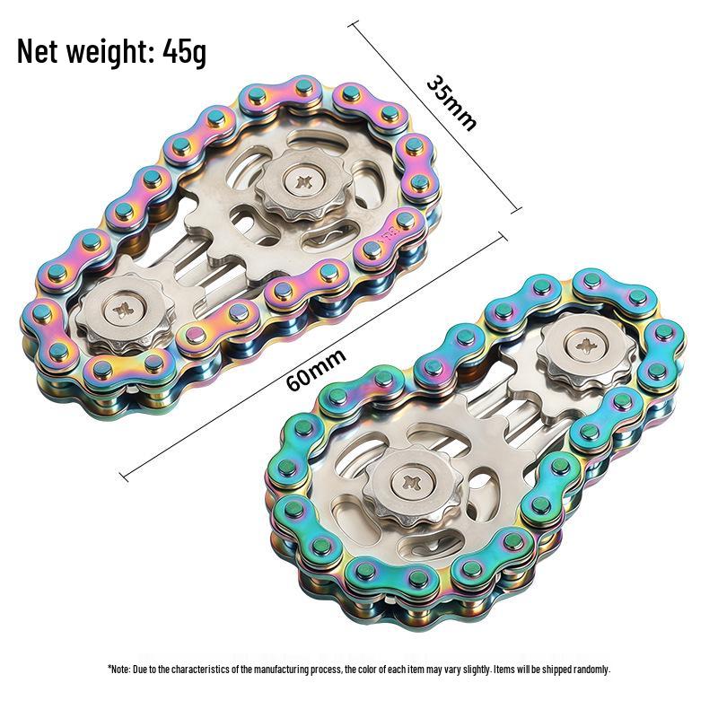 Металлический декомпрессионный спиннер-цепочка для пальцев: Инновационная игрушка-спиннер с черными технологиями