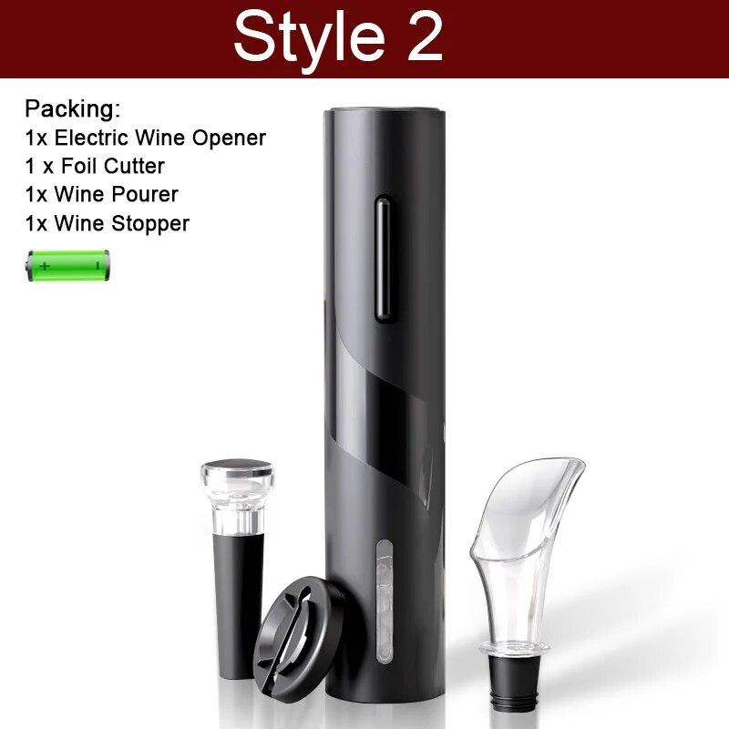 Electric Wine Opener Automatic Corkscrew Wine Openers for Beer Battery Bottle Opener Foil Cutter Kitchen Bar Can Opener
