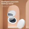 2X Портативное Умное Зеркало для Макияжа с Солнцезащитой Увеличительное LED Зеркало для Красоты с Детектором Солнечной Активности