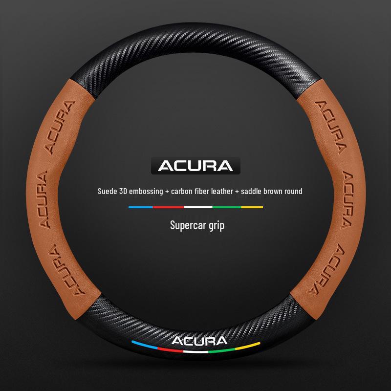Acura CDX 2016-2021 Ultra-Thin Carbon Fiber Suede Leather Steering Wheel Cover