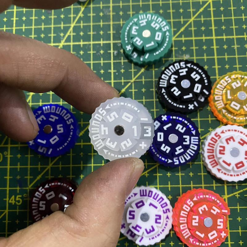 Высококачественный 25-миллиметровый счетчик ран 0-59 случайных цветов, инновационный и практичный счетчик для настольных игр