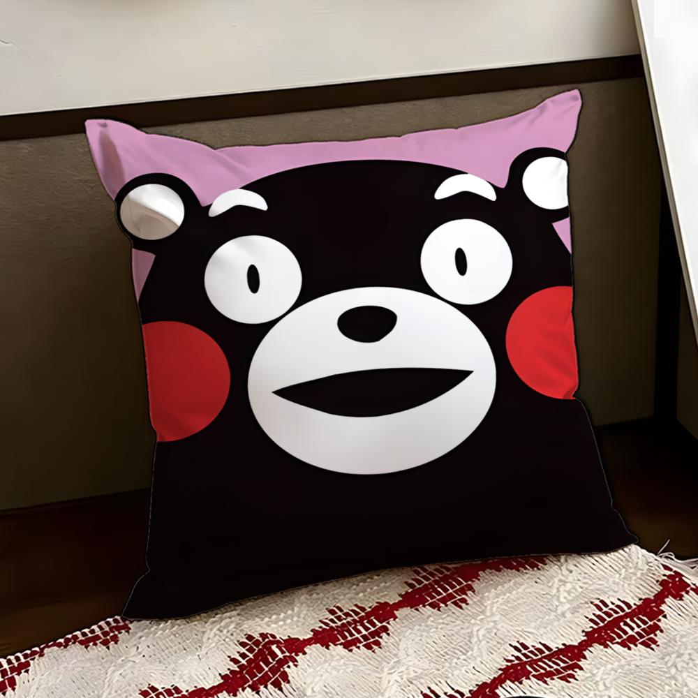 Cute KkumamonS Cushion Cover Reversible Soft Durable Pillow Cover Home Car MultiScene Use for Daily Comfort