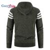 Cozy Up Men Hooded Sweater Comfortable Fleece Thick Warm Cardigan Casual