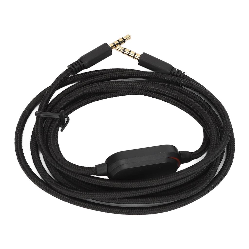 Replacement Sound Cable Nylon Braiding Headphone Cable with Volume Control Mute Switch for AW720H