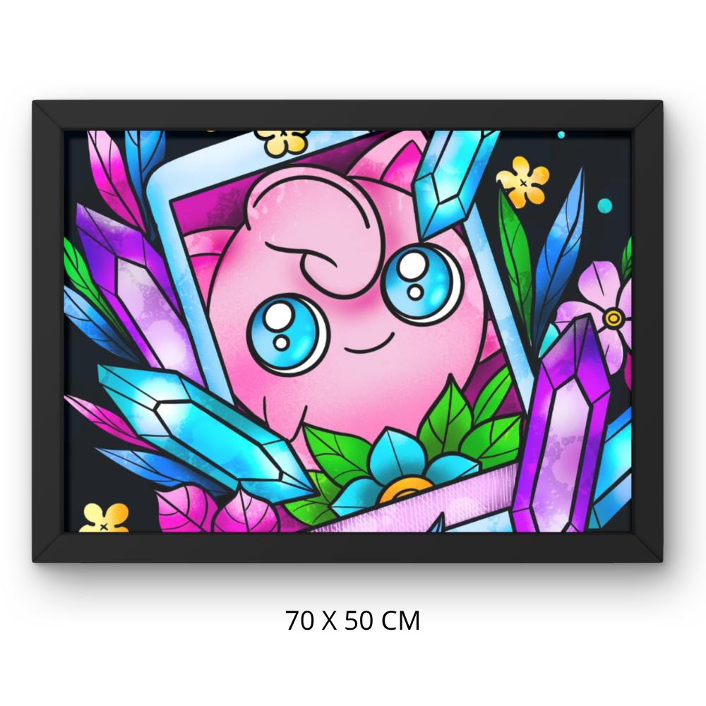Obraz Do Malowania Po Numerach Z Ramą Pokemon Jigglypuff 70X50 Cm