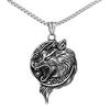 Pop Accessories, Retro Fashion, Men's Titanium Steel Necklace, Domineering Viking Wolf Head Pendant, Hip-hop