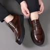 Модные коричневые мужские туфли, дизайнерские итальянские кожаные туфли, мужские роскошные повседневные деловые оксфордские броги, туфли для мужчин, мокасины