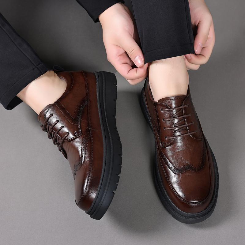 Модные коричневые мужские туфли, дизайнерские итальянские кожаные туфли, мужские роскошные повседневные деловые оксфордские броги, туфли для мужчин, мокасины