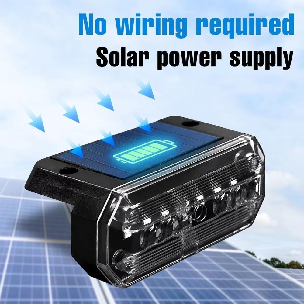 ABS Vehicle Warning Light Solar Powered Solar Warning Lamp New Vibration Sensor Light Road Safety