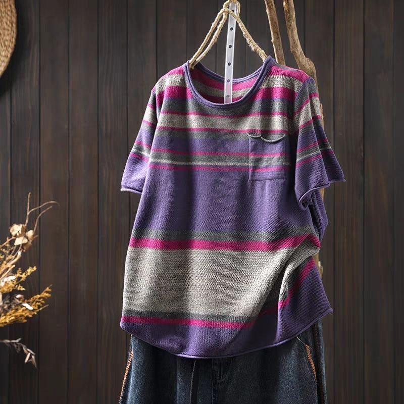 Топы женские летние футболки больших размеров эластичные повседневные свободные принтованные повседневные пуловеры футболки топы